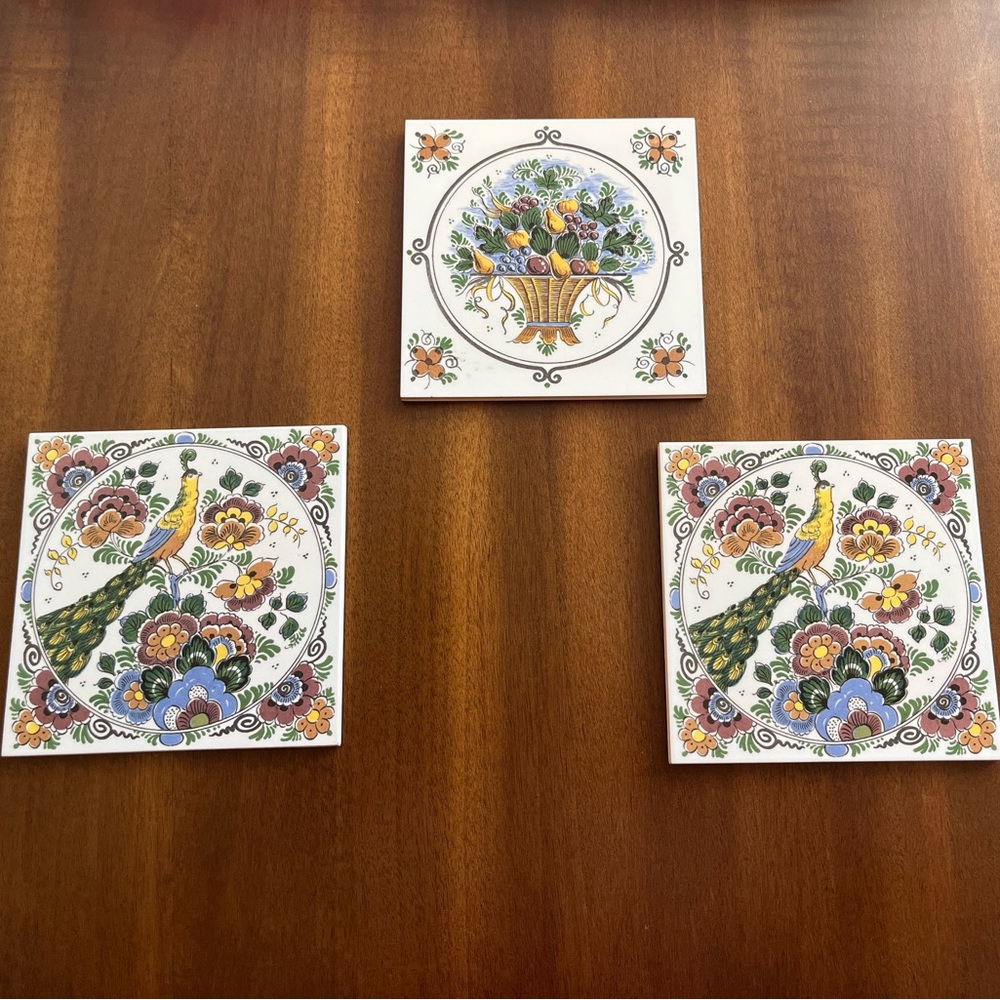 Depft-Hand-painted Decor Plaque Set